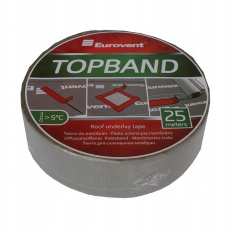 TAŚMA EUROVENT TOPBAND DO MEMBRAN DACHOWYCH 50x25m