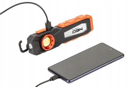 NEO LAMPA WARSZTATOWA LED 500lm LATARKA USB 2W1 99-072