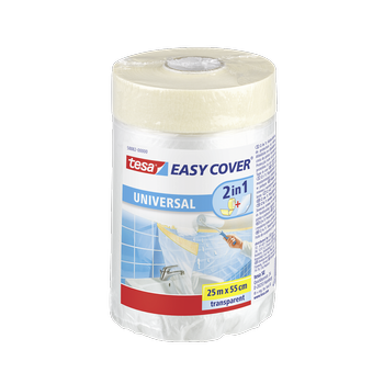Folia maskująca malarska z taśmą Easy Cover 55cmx33m 04368-00012 Tesa