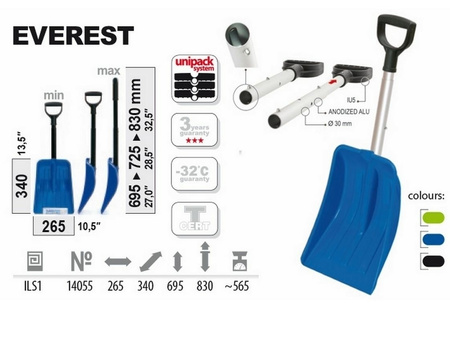 Łopata do śniegu składana samochodowa Everest Peaksnow
