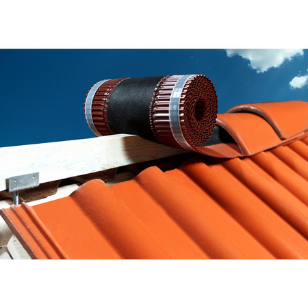 Taśma kalenicowa pod gąsior Parotec vRoll 390mm x 5m ciemny brąz