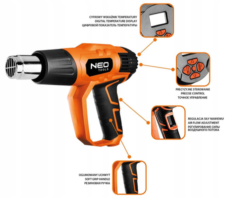 NEO OPALARKA ELEKTRYCZNA LCD 2000W 50C-600C WALIZKA AKCESORIA 04-710