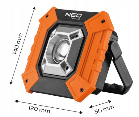 NEO LAMPA NAŚWIETLACZ BATERYJNY LED COB 750lm 10W 99-038