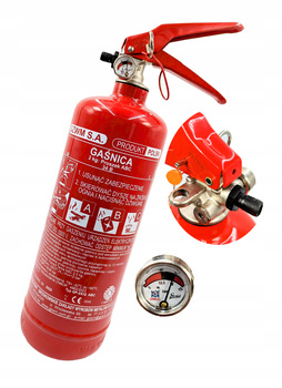 GAŚNICA PROSZKOWA GP-2X ABC 2KG Z MANOMETREM POLSKA PROD. 2025
