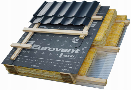 MEMBRANA DACHOWA EUROVENT MAXI 140G 75m2 FOLIA DACHOWA