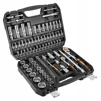 NEO KLUCZE NASADOWE 1/2 1/4 1/4 86el CRV ZESTAW NARZĘDZI WALIZKA 10-060