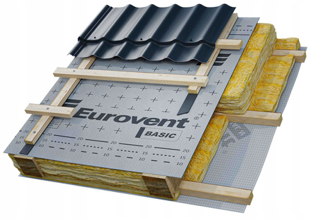 MEMBRANA DACHOWA EUROVENT BASIC 100G 75m2 FOLIA DACHOWA