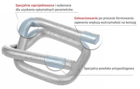 Zapinki druciane 19mm 1000szt.