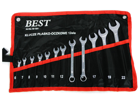 Zestaw klucze oczkowe 6-22mm 12el