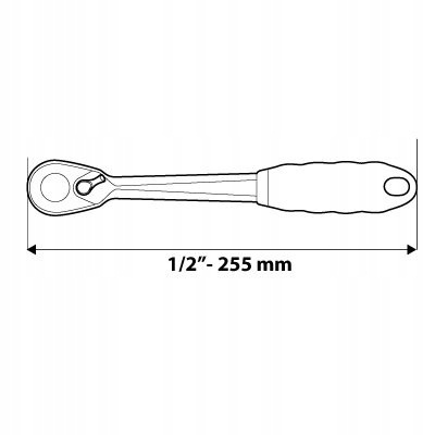 NEO GRZECHOTKA ODGIĘTA 1/2'' 255 mm 72Z 08-520