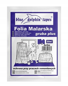 FOLIA MALARSKA OCHRONNA GRUBA PLUS 4m x 5m BLUE DOLPHIN