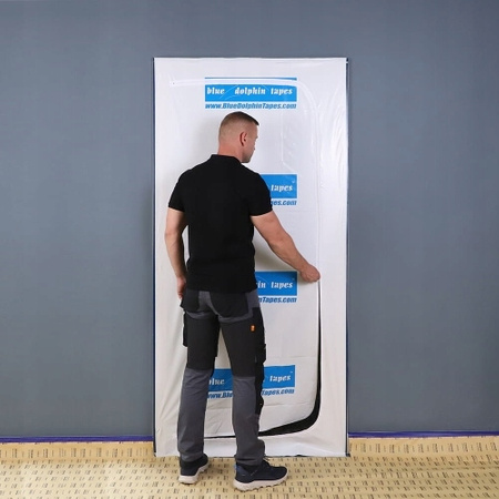 KURTYNA PRZECIWKURZOWA OCHRONNA MALARSKA 100 x 215 BLUE DOLPHIN