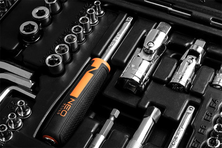 NEO ZESTAW NARZĘDZI KLUCZE NASADOWE PŁASKIE 233el 1/2 3/8 1/4 10-078