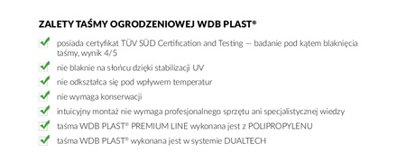 Taśma ogrodzeniowa Basic antracyt 47,5mmx35mb WDB