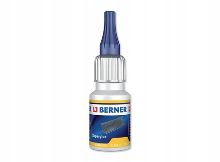 BERNER KLEJ CYJANOAKRYLOWY BEZBARWNY 20g 244680 SUPER GLUE